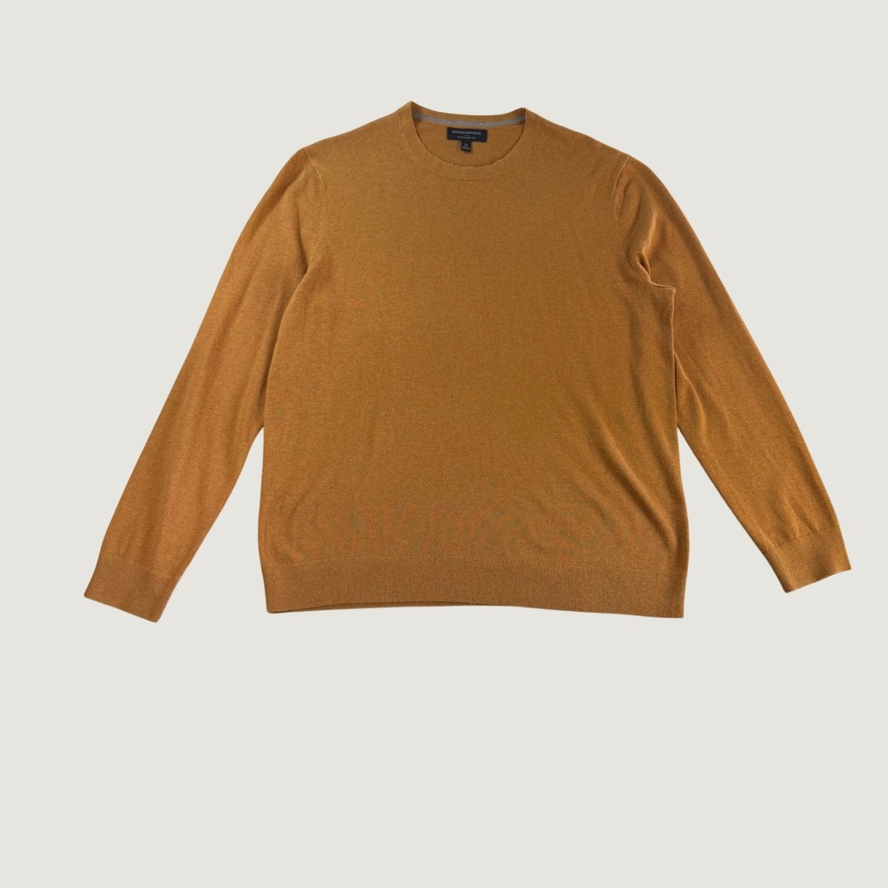 Banana Republic Mens Premium Luxe Yarn Silk Cashmere Blend Crewneck Sweater XL